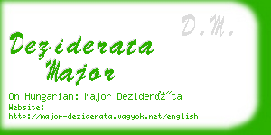 deziderata major business card